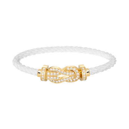 [Regalia jewelry]CHANCE LARGE 8 FIGURE BUCKLE FULLDIAMOND BRACELET GOLD
