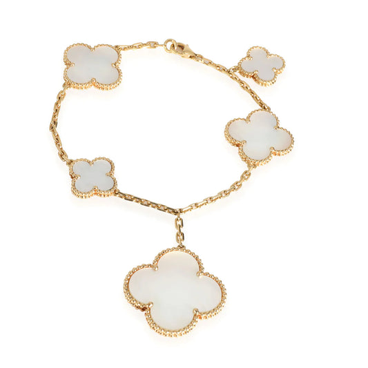 [Regalia jewelry]MAGIC CLOVER MOP GOLD BRACELET 5 MOTIFS