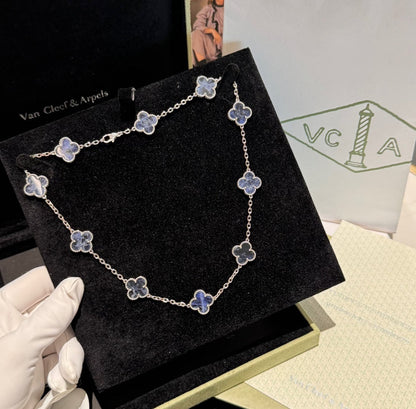 [Regalia jewelry]CLOVER 10 MOTIFS BIDE STONE NECKLACE