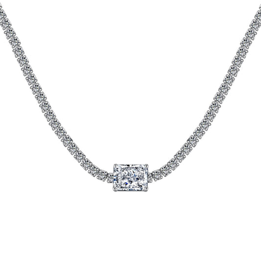 [Regalia jewelry]2.0 carat Ornate Emerald Cut Necklace