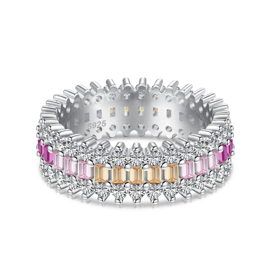 [Regalia jewelry]Ornate Colorful Radiant Cut Daily Ring