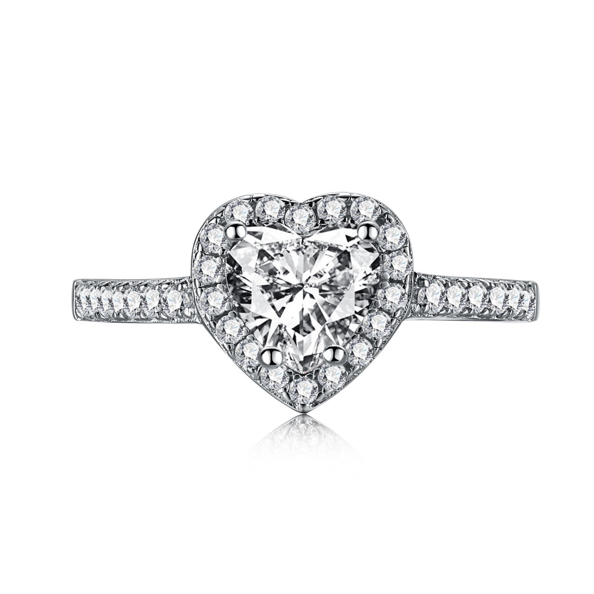 [Regalia jewelry]Eternity Splashy Romantic Heart Shape Lover Ring