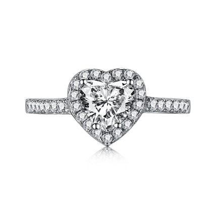 [Regalia jewelry]Eternity Splashy Romantic Heart Shape Lover Ring
