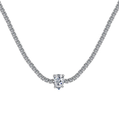 [Regalia jewelry]1.0 carat Unique Pear Cut Tennis Necklace