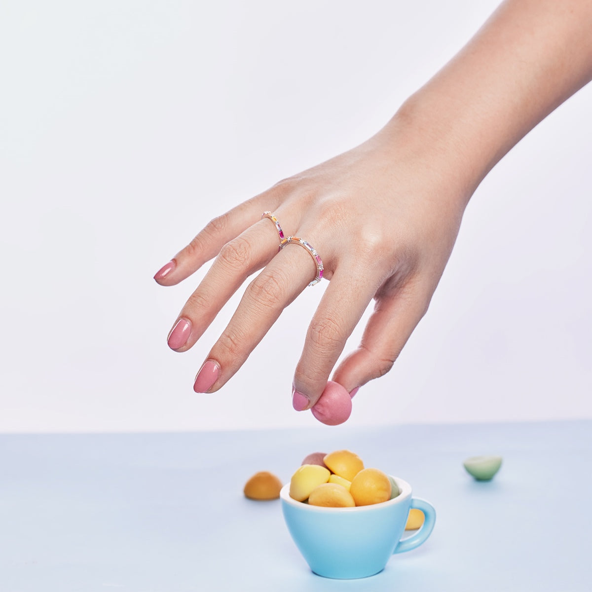 [Regalia jewelry]Exquisite Multicolored Emerald Cut Daily Ring