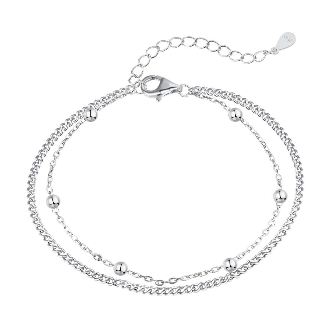 [Regalia jewelry]Delicate Bead Double Layer Bracelet