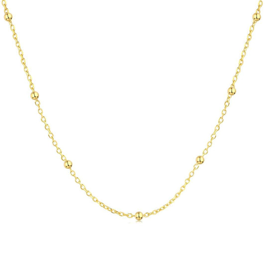 [Regalia jewelry]Small Bead Clavicle Chain Simple Necklace