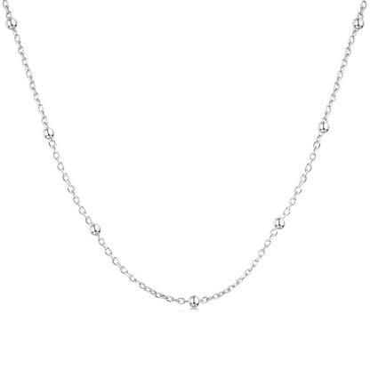 [Regalia jewelry]Small Bead Clavicle Chain Simple Necklace