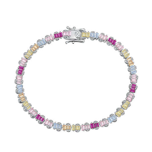 [Regalia jewelry]Delicate Colorful Emerald Cut Party Bracelet