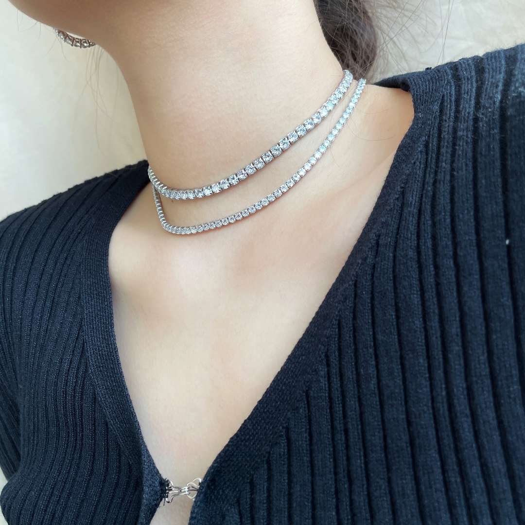 [Regalia jewelry]Elegant Tennis Chain Necklace
