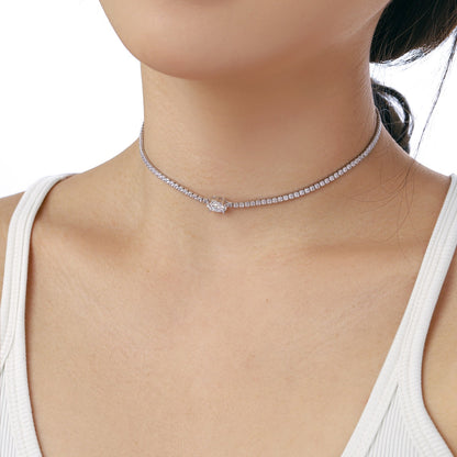 [Regalia jewelry]1.0 Carat Shining Oval Cut Necklace