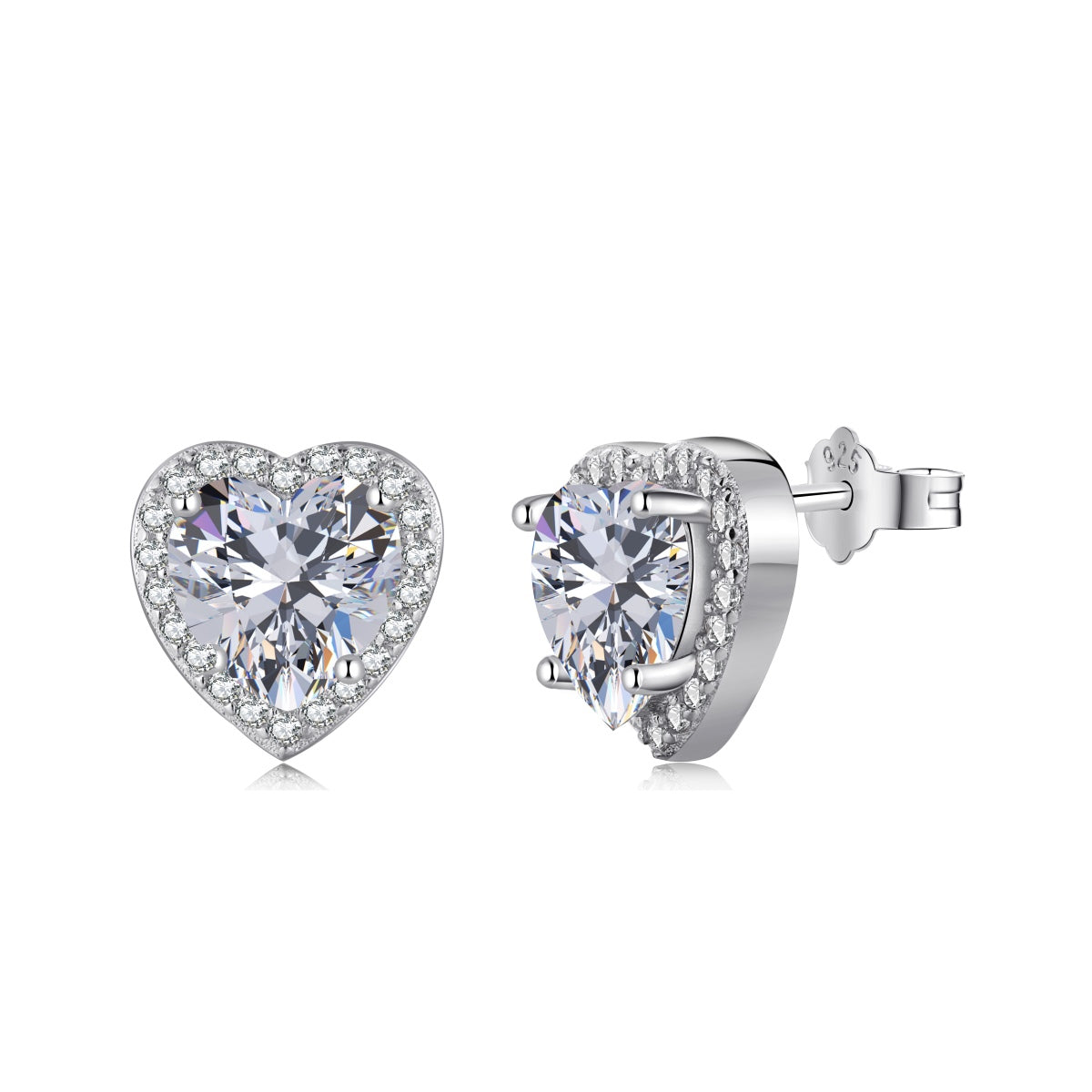 [Regalia jewelry]Sparkling Heart Shape Lover Earrings