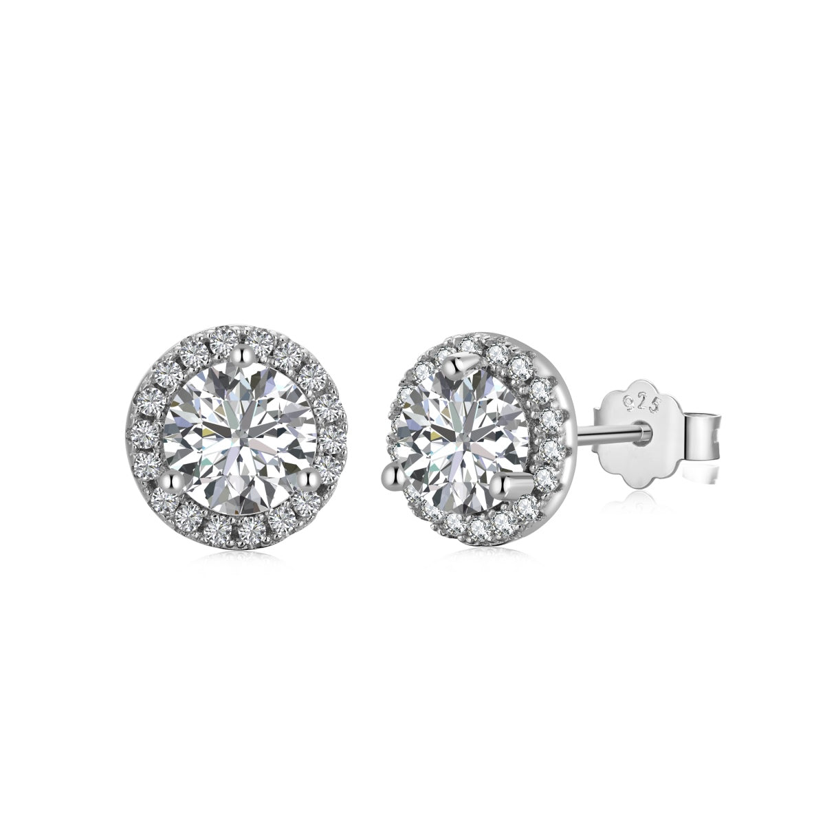 [Regalia jewelry]Classic Princess Round Shape Earrings