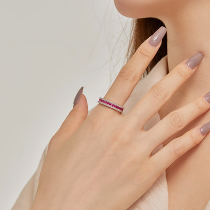[Regalia jewelry]Delicate Colorful Round Cut Daily Ring