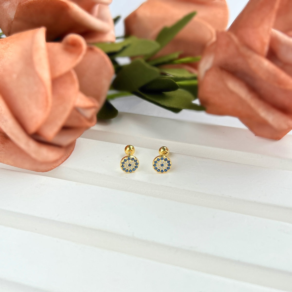 [Regalia jewelry]Devil's Eye Ear Bone Nail Earrings
