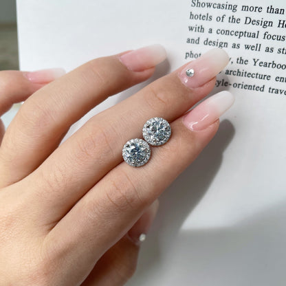 [Regalia jewelry]Classic Princess Round Shape Earrings