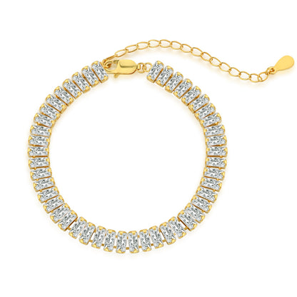 [Regalia jewelry]Exquisite Emerald Cut Daily Bracelet