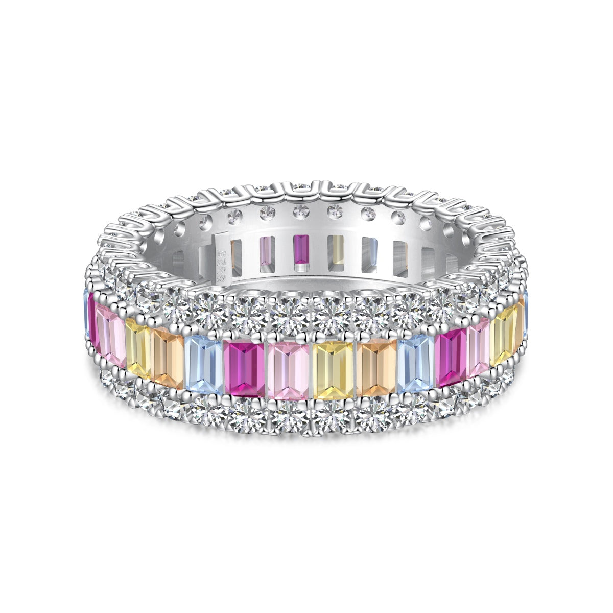 [Regalia jewelry]Dainty Colorful Radiant Cut Daily Ring