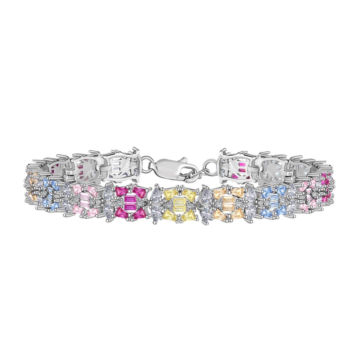 [Regalia jewelry]Delicate Colorful Multi Cut Party Bracelet