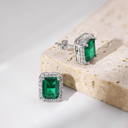 [Regalia jewelry]Luxurious Dainty Emerald Cut Banquet Earrings