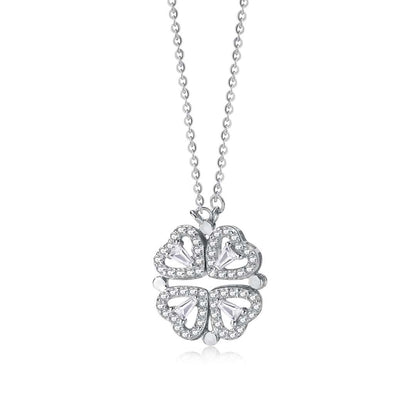 [Regalia jewelry]Ornate Heart Cut Flower Shape Necklace