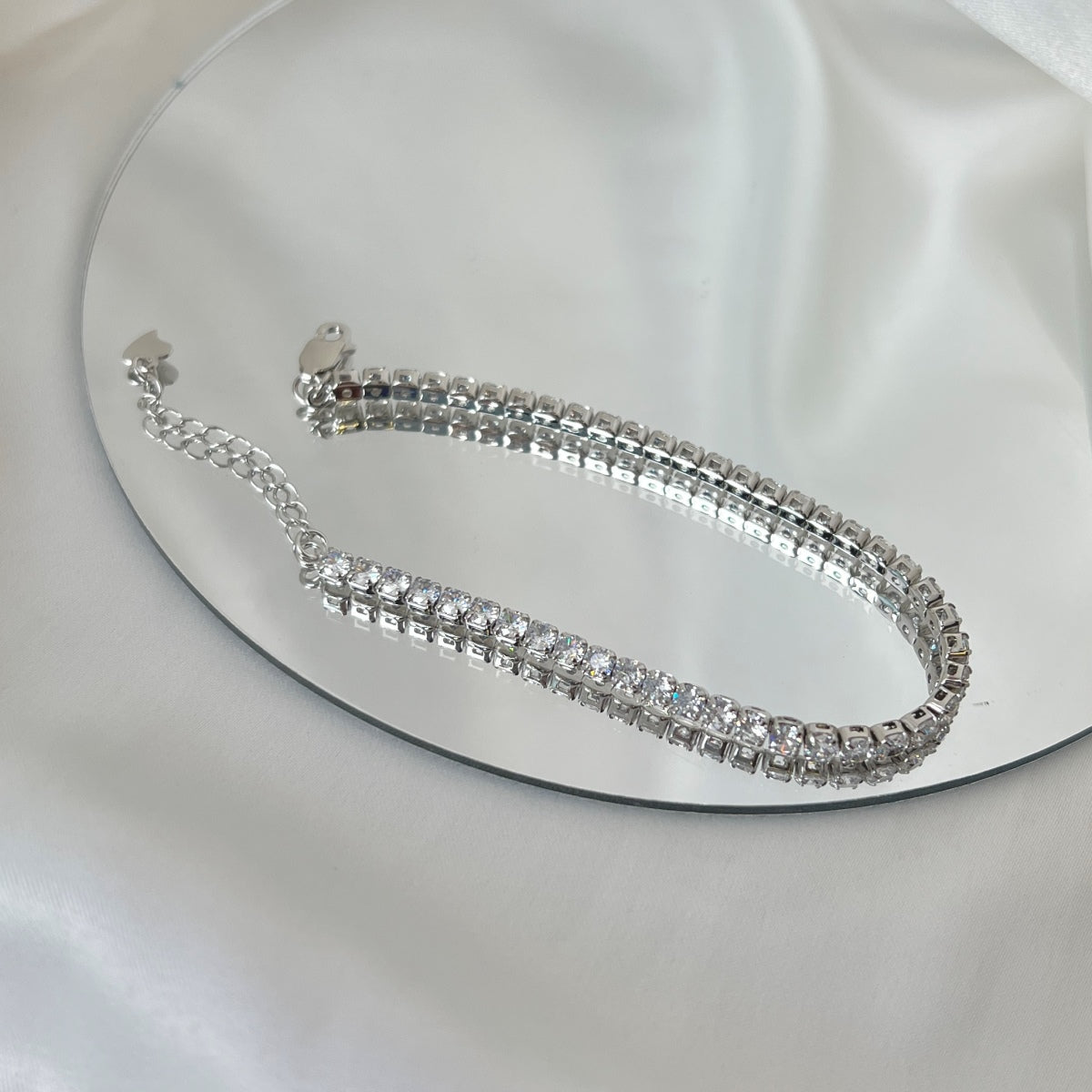 [Regalia jewelry]Sparkling Round Cut Daily Bracelet
