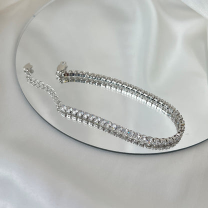 [Regalia jewelry]Sparkling Round Cut Daily Bracelet