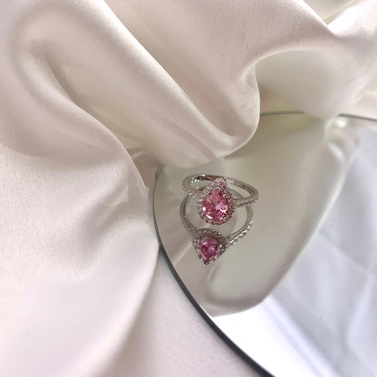 [Regalia jewelry]1.0 Carat Luxurious Resplendent Water Drop Shape Wedding Ring