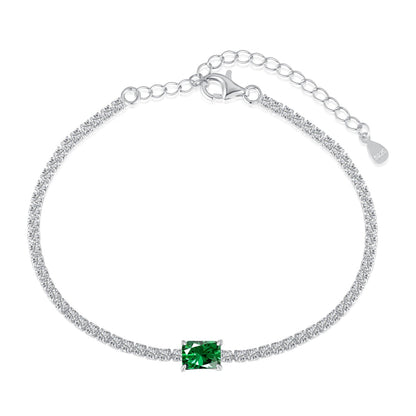 [Regalia jewelry]1.0 Carat Unique Emerald Cut Banquet Bracelet