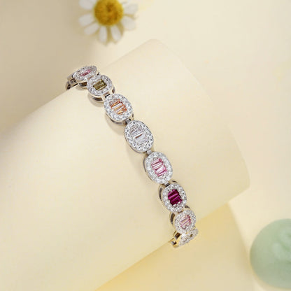 [Regalia jewelry]Exquisite Ornate Emerald Cut Daily Bracelet