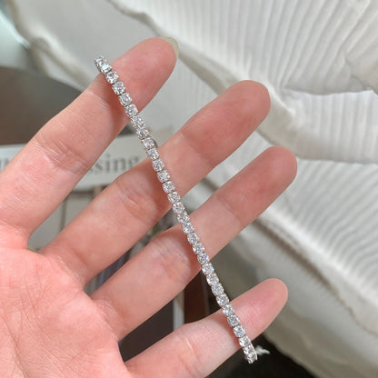 [Regalia jewelry]Sparkling Round Cut Daily Bracelet