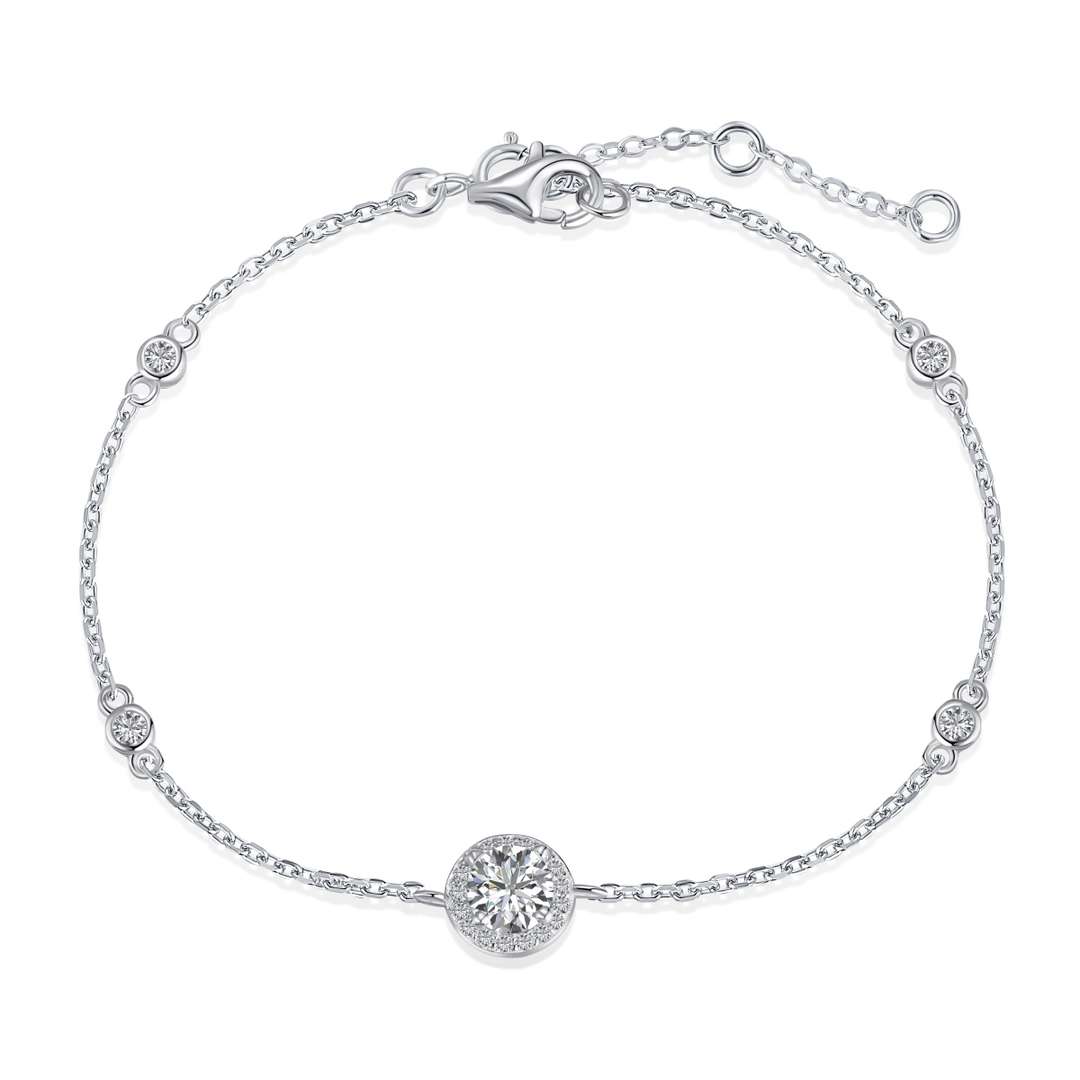[Regalia jewelry]Dazzling Round Cut Shape Bracelet