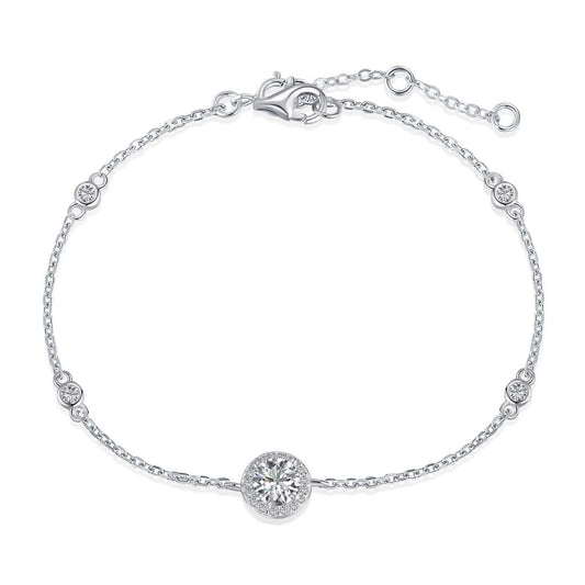 [Regalia jewelry]Dazzling Round Cut Shape Bracelet