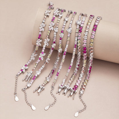 [Regalia jewelry]Romantic Heart Shape Round Cut Lover Bracelet