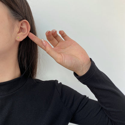 [Regalia jewelry]Sparkling Colorful Round Shape Earrings