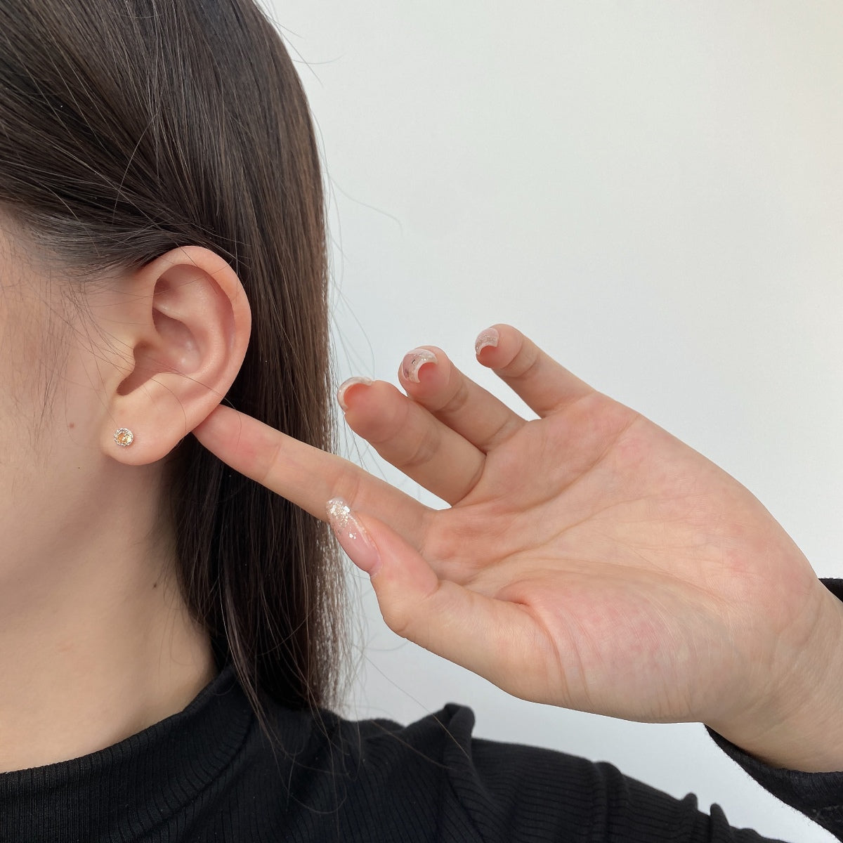 [Regalia jewelry]Sparkling Colorful Round Shape Earrings