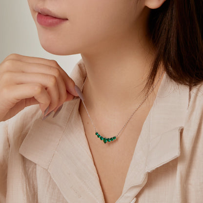 [Regalia jewelry]Dainty Colorful Heart Necklace
