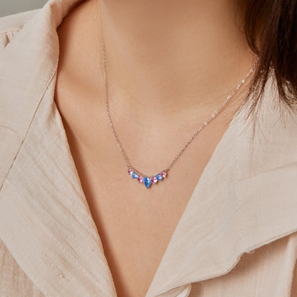 [Regalia jewelry]Dainty Colorful Heart Necklace