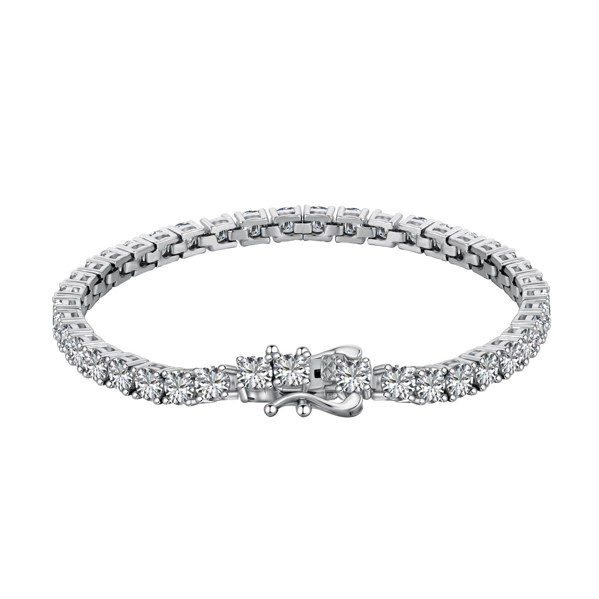 [Regalia jewelry]Luxurious Ornate Round Cut Tennis Bracelet