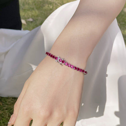[Regalia jewelry]Radiant Colorful Round Cut Party Bracelet