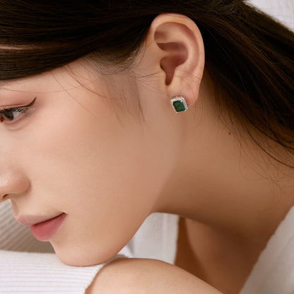 [Regalia jewelry]Luxurious Dainty Emerald Cut Banquet Earrings
