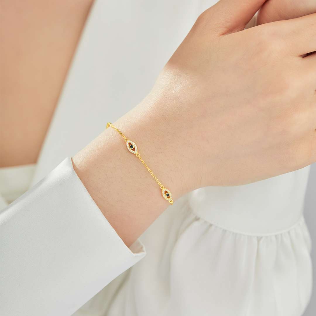 [Regalia jewelry]Evil Eye Shape Pendent Necklace