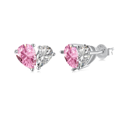 [Regalia jewelry]Dazzling Elegant Heart Cut Lover Earrings