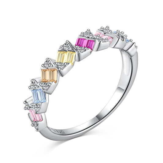 [Regalia jewelry]Delicate Vibrant Emerald Cut Daily Ring