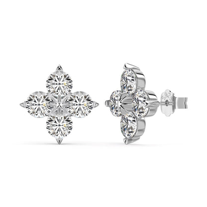 [Regalia jewelry]Four-Leaf Clover Eight-Pointed Star Earrings