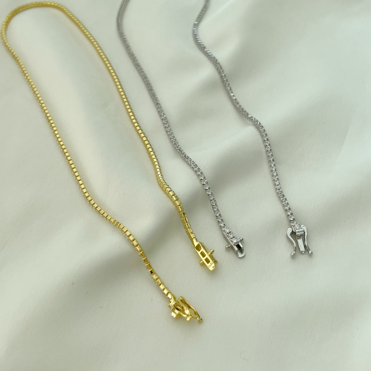 [Regalia jewelry]Delicate Round Shape Tennis Necklace