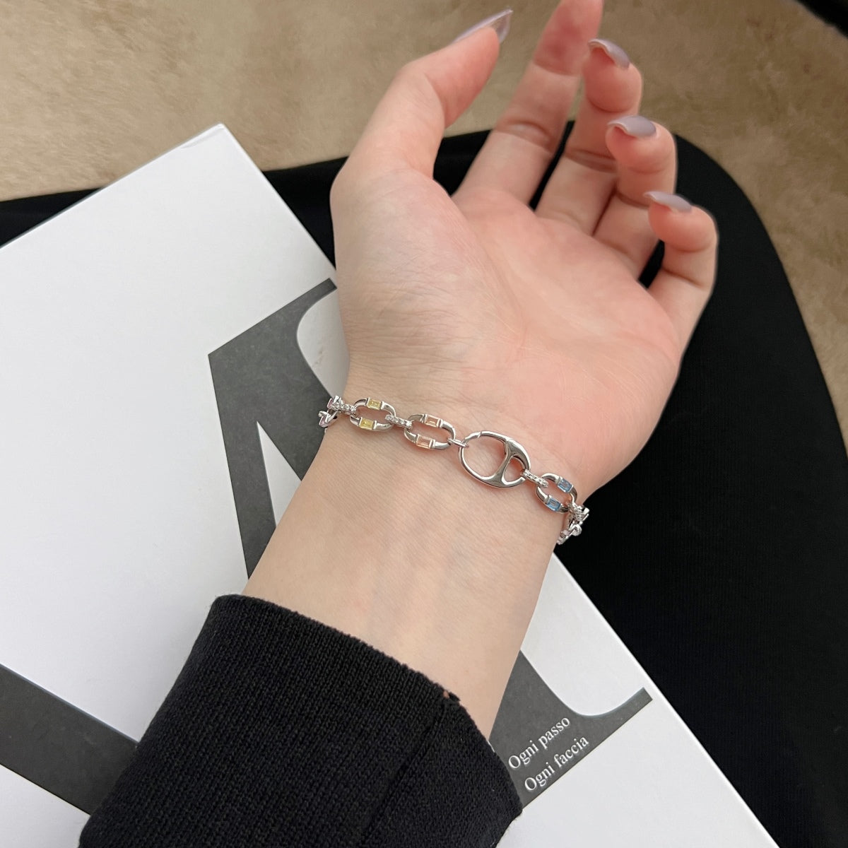 [Regalia jewelry]Dazzling Colorful Daily Bracelet