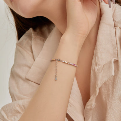 [Regalia jewelry]Delicate Romantic Heart Shape Lover Bracelet