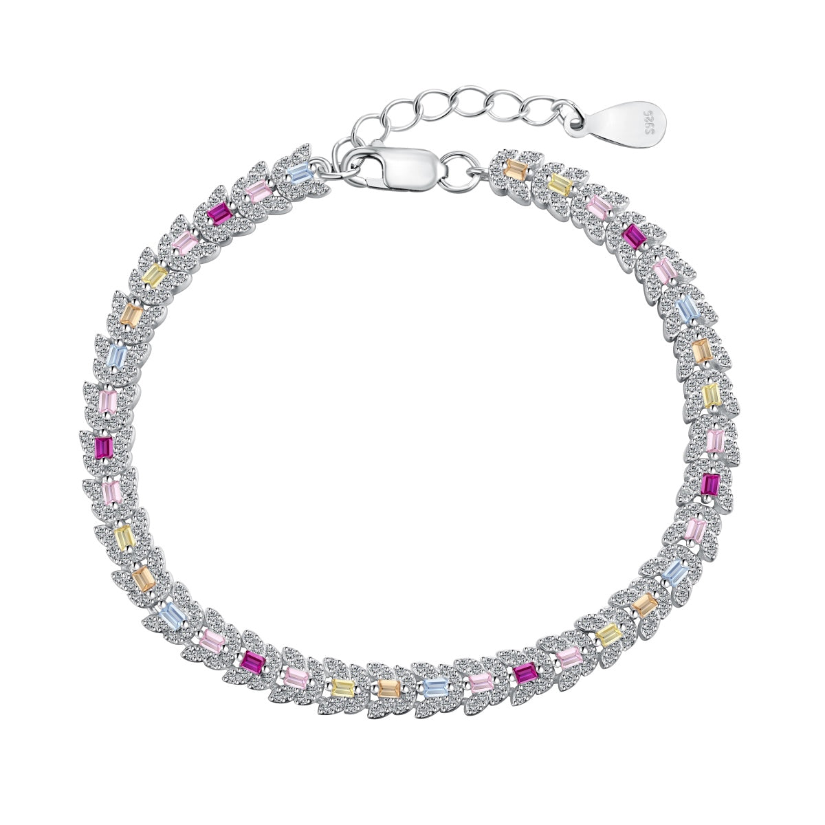 [Regalia jewelry]Delicate Colorful Multi Cut Daily Bracelet