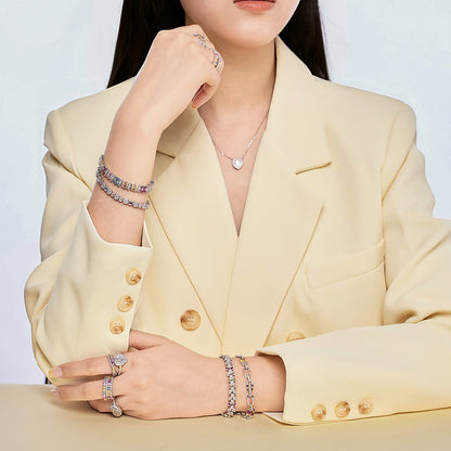 [Regalia jewelry]Dazzling Colorful Daily Bracelet